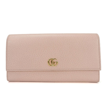 GUCCI bi-fold long wallet 456116 GG Marmont leather pink accessory ladies