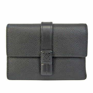 LOEWE Vertical Wallet Small C660S86X01 Women's Leather Wallet [tri-fold] Black