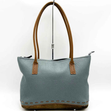 SALVATORE FERRAGAMO Tote Bag Handbag Stitching Blue Brown Leather Ladies Fashion IT8L5UEGLXIO