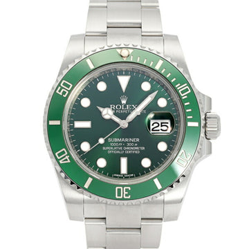 ROLEX Submariner Date 116610LV Green/Dot Dial Watch Men's