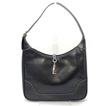 HERMES Bag Trim 31 Black Shoulder Ladies Couchevel Leather