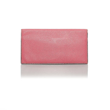 VALEXTRA Bifold Wallet Pink Leather Ladies