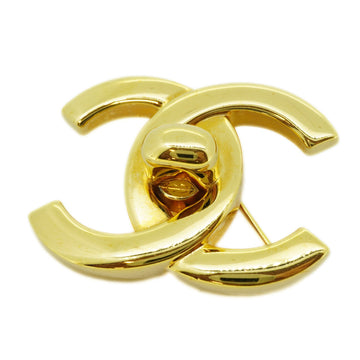 Chanel Brooch Vintage Cocomark GP Plated Gold 95A Metal Brooch Gold