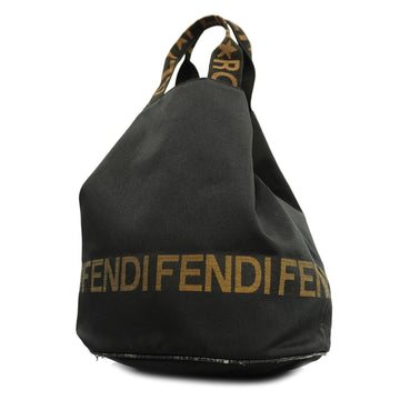 FENDIAuth  Handbag Women's Nylon Canvas Handbag Black