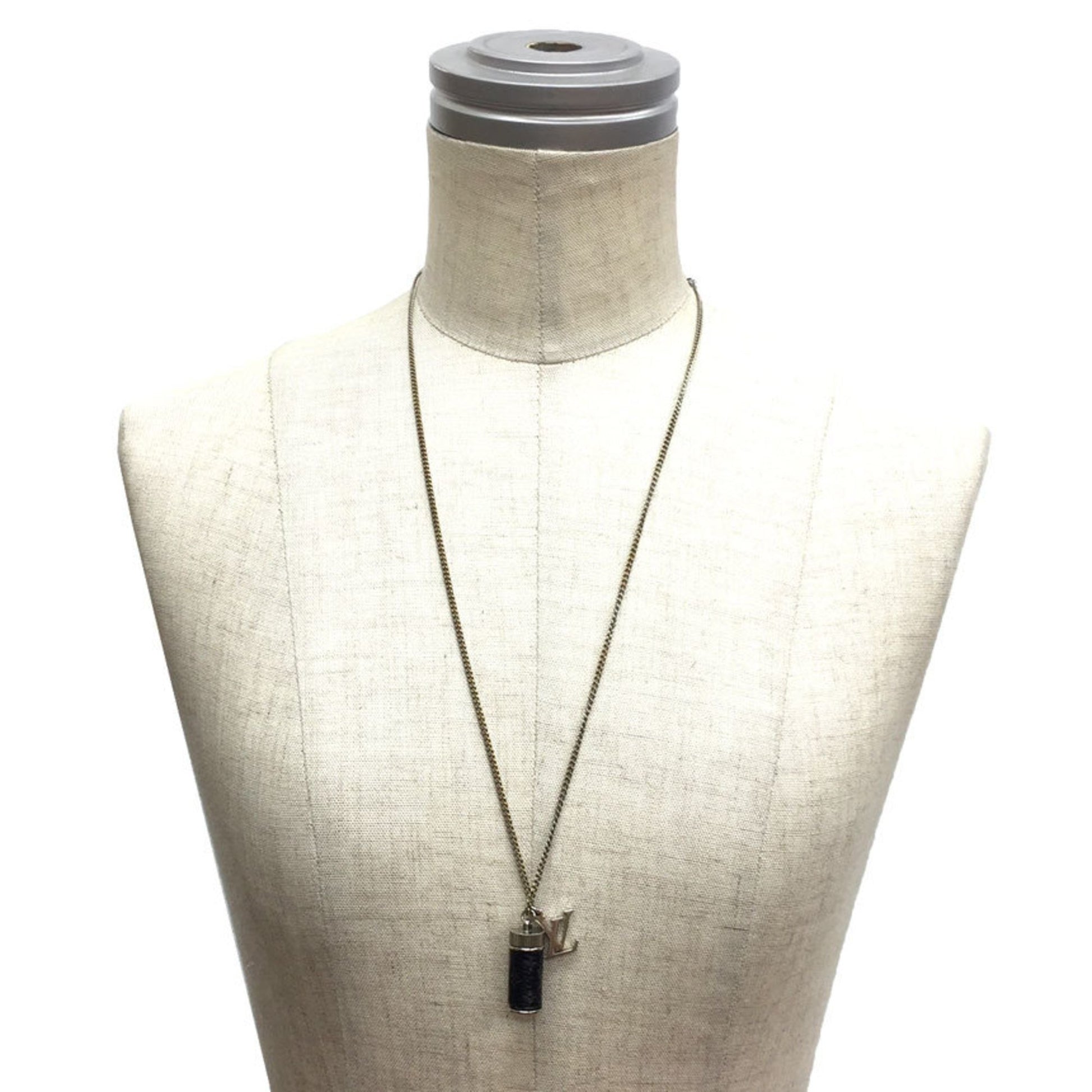Louis Vuitton 19 Collier Chain Monogram Necklace Men's Multi M68241 LO