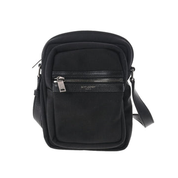SAINT LAURENT black 581700 men's canvas shoulder bag