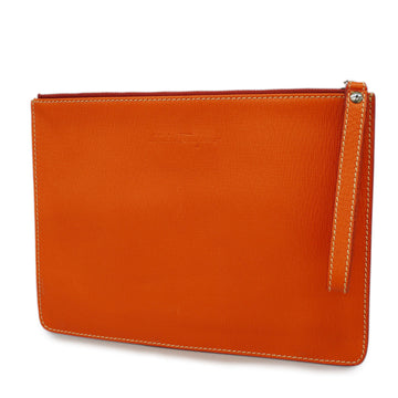 SALVATORE FERRAGAMOAuth  Clutch Bag Leather Orange