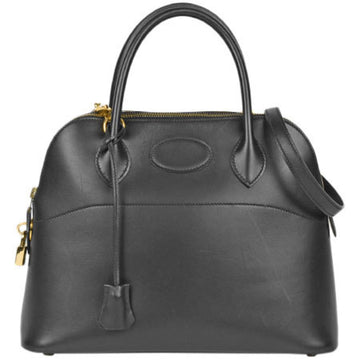 Hermes Bored 31 2WAY handbag with strap Vochamonix leather black  G engraved