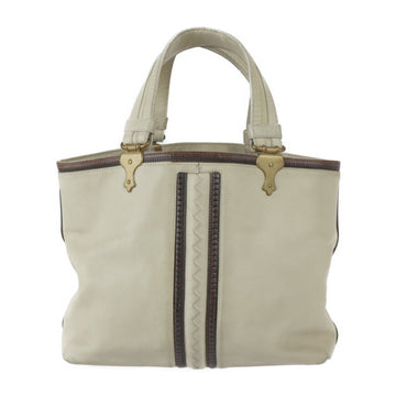 BOTTEGA VENETABOTTEGAVENETA  handbag 162208 leather light beige gold hardware tote bag