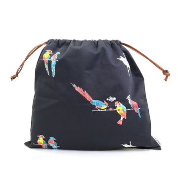LOEWE pouch drawstring bag DRAWSTRING POUCH cotton canvas black/off-white/multicolor unisex