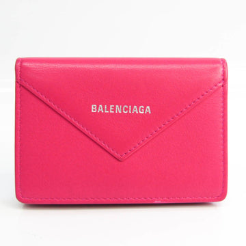 Balenciaga Paper 499201 Leather Business Card Case Pink