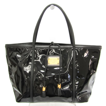 Dolce & Gabbana BB1564 Women's Leather,Vinyl Tote Bag Black
