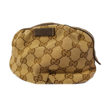 Gucci Bamboo Pouch 246175 Women's GG Canvas Pouch Beige