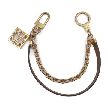 LOUIS VUITTON Chenne Dauphine Keychain M69553 Monogram Reverse Canvas Brown Gold Hardware Key Ring Bag Charm