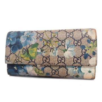 GUCCIAuth  GG Blooms Bi-fold Long Wallet Gold Hardware 404070 Women's Wallet