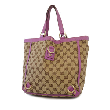 Gucci Tote Bag GG Canvas 130739 Beige/Pink Gold Metal