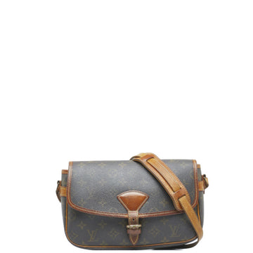 LOUIS VUITTON Monogram Sologne Shoulder Bag M42250 Brown PVC Leather Women's
