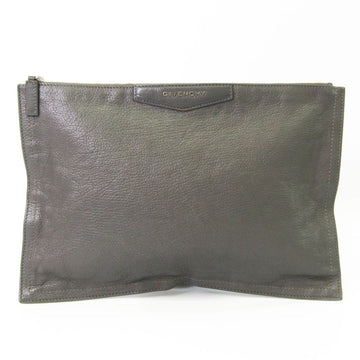 Givenchy Antigona BC06822012 Unisex Leather Clutch Bag Gray