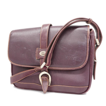 GUCCIAuth  GG Canvas Shoulder Bag 001 106 0466 Women's Leather Bordeaux