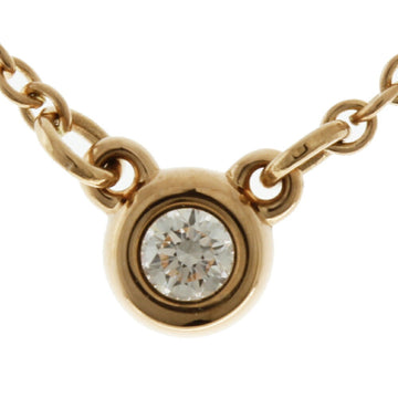 TIFFANY visor yard about 0.03ct necklace 18K K18 pink gold diamond ladies &Co.