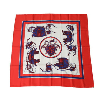HERMES Carre90 Scarf Carriage  Red