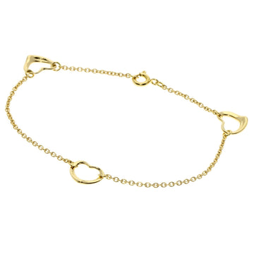 TIFFANY Open Heart Bracelet K18 Yellow Gold Women's &Co.