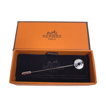 HERMES Hat Pin Crude Cell  Silver x Black Other Accessories