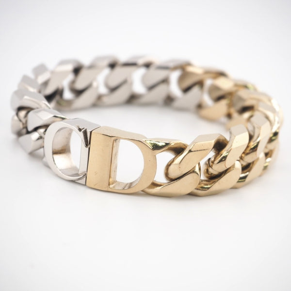 Dio(r)evolution Bracelet Gold-Finish Metal and White Crystals | DIOR AT
