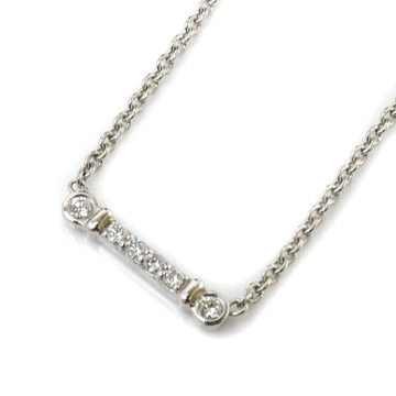 TIFFANY&Co.  Pt950 Platinum Fleur de Lis Stem Diamond Necklace 60012042 2.9g 41cm Women's