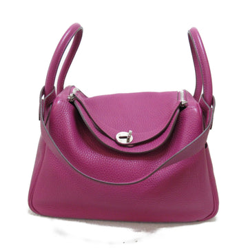 HERMES Lindy30 Shoulder Bag Purple Taurillon Clemence leather