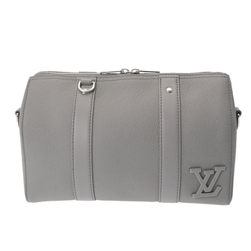 LOUIS VUITTON Aerogram City Keepall Gray M59328 Men's Taurillon Leather Shoulder Bag