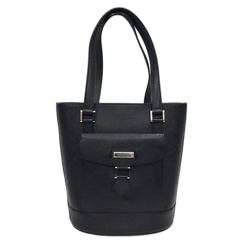 BURBERRY tote bag leather black Lady's