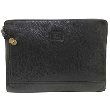 Burberry second bag leather black Burberrys clutch document case handbag back men