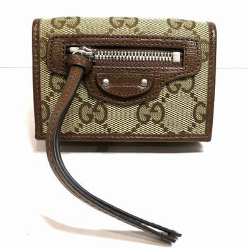 Gucci GG Canvas Balenciaga Collaboration Compact Wallet 681708 3 Fold Women's Item