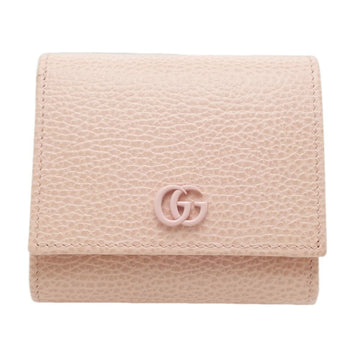 GUCCI Double G Medium Wallet 598587 Bifold Leather Light Pink 180190