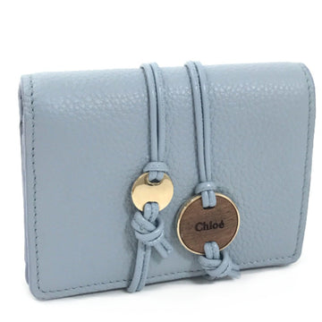 CHLOE  bi-fold wallet malou small calf leather blue ladies
