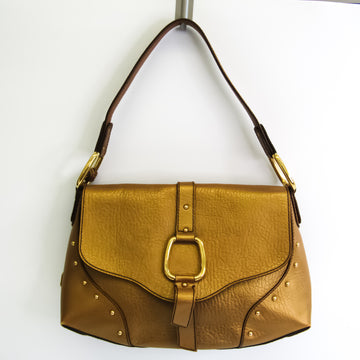 DOLCE & GABBANA Women's Leather Shoulder Bag Gold