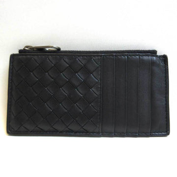 BOTTEGA VENETA accessory coin case purse card black intrecciato men's leather BOTTEGAVENETA
