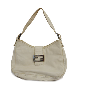 FENDIAuth  Handbag Knit Women's Leather Handbag White