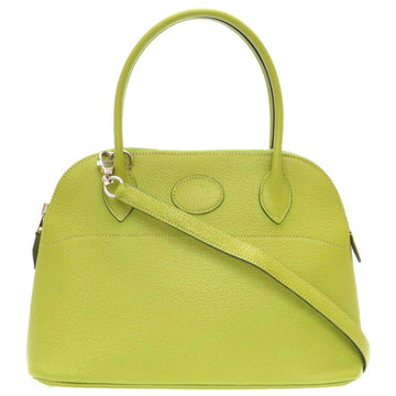 Hermes Bolide 27 Chevre Anise Green L Engraved Handbag