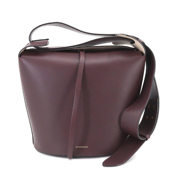 BURBERRY40758911 Bucket Shoulder Bag with the  bucket shoulder bag leather Bordeaux gold metal fittings porch