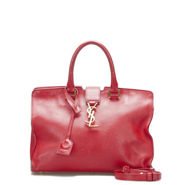 SAINT LAURENT baby cabas handbag shoulder bag 394461 pink leather ladies