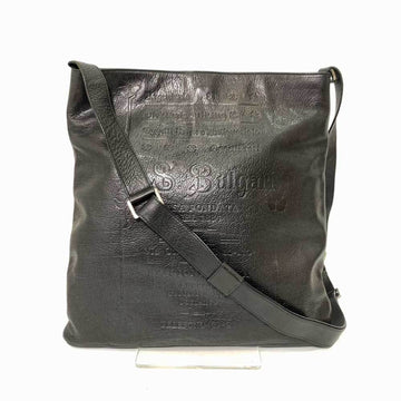 BVLGARIBulgari Bag Collezione Shoulder Black Crossbody Square Men's Women's Leather 30186