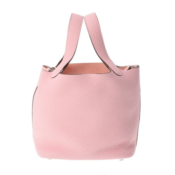 Hermes Picotin Lock PM Rose Sakura Palladium Hardware Y Engraved (around 2020) Women's Taurillon Clemence Handbag