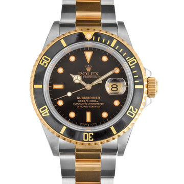 ROLEX Submariner Date 16613 SS/YG L serial men's self-winding watch black dial
