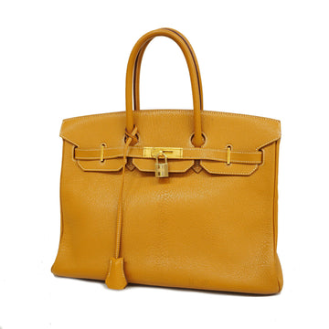 HERMESAuth  Birkin Birkin 35 I Stamp Coromandel Women's Handbag Gold