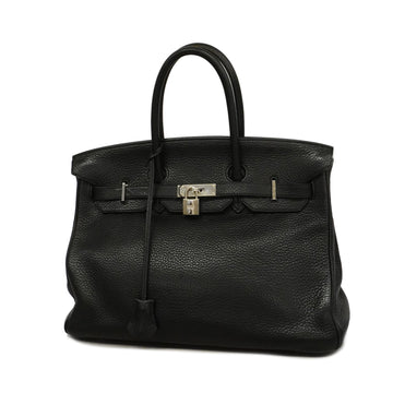 Hermes Birkin Birkin 35 M Stamp Women's Togo Leather Handbag Black