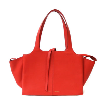 Celine Shoulder Bag Triford Red Women's Leather
