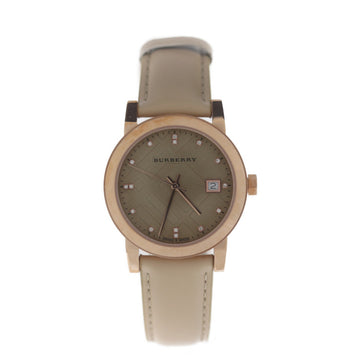 BURBERRY watch BU9131 stainless steel leather rose gold