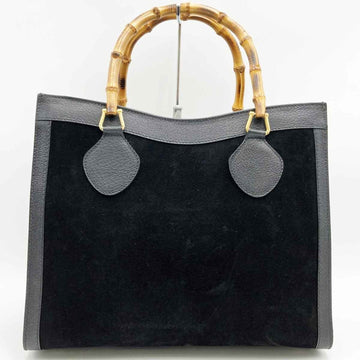 GUCCI Bamboo Old Tote Bag Black Suede Ladies Fashion 002 2865 IT0RZ3M4X4XE
